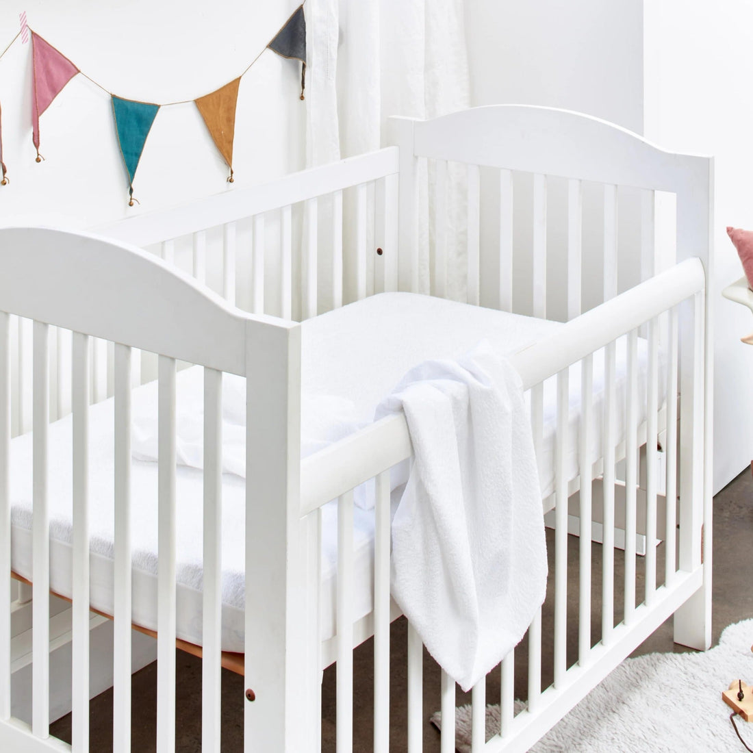 Cotton Terry Fitted Waterproof Cot Mattress Protector