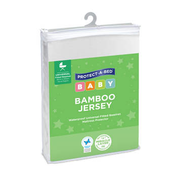 Bamboo Fitted Waterproof Bassinet Mattress Protector
