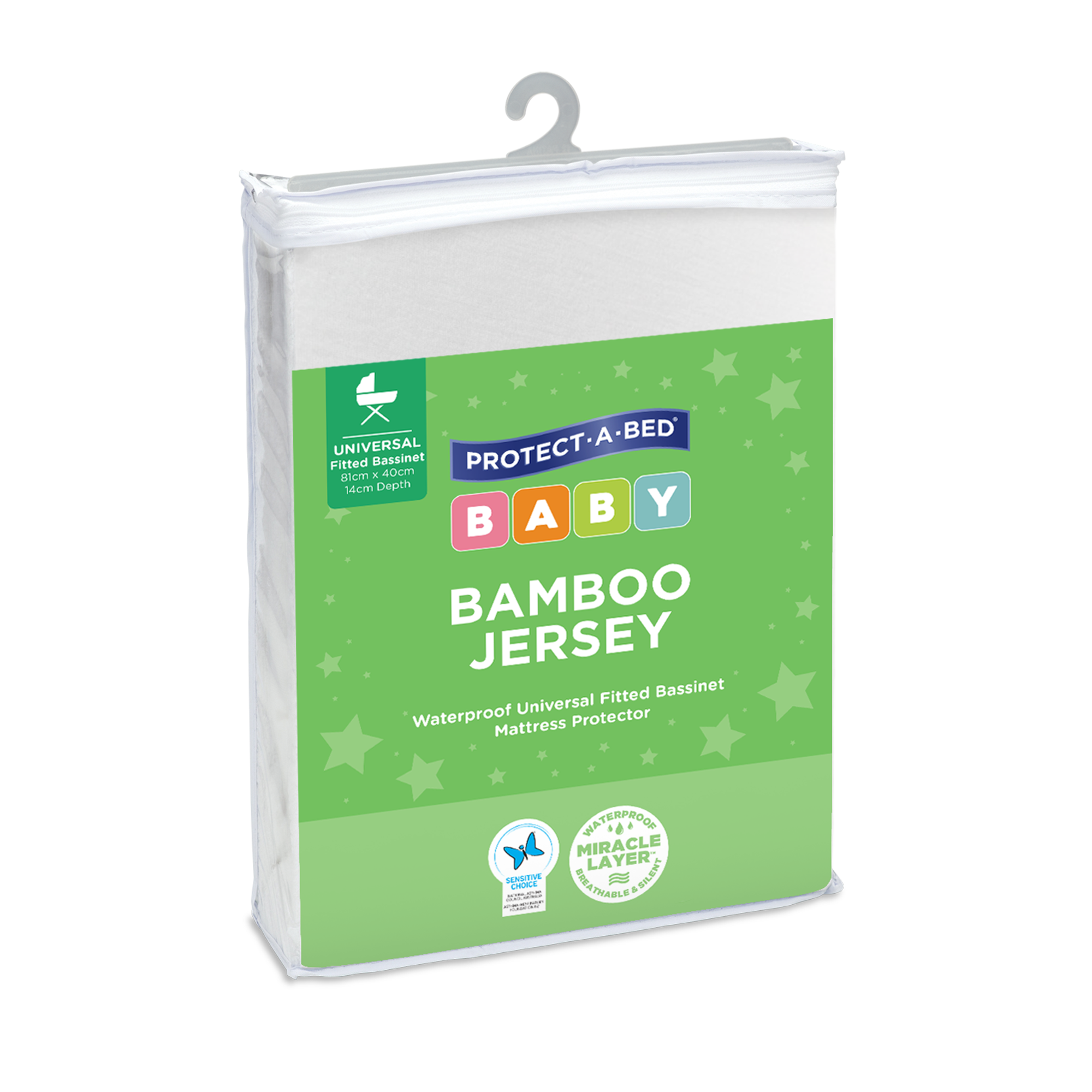 Bamboo Fitted Waterproof Bassinet Mattress Protector