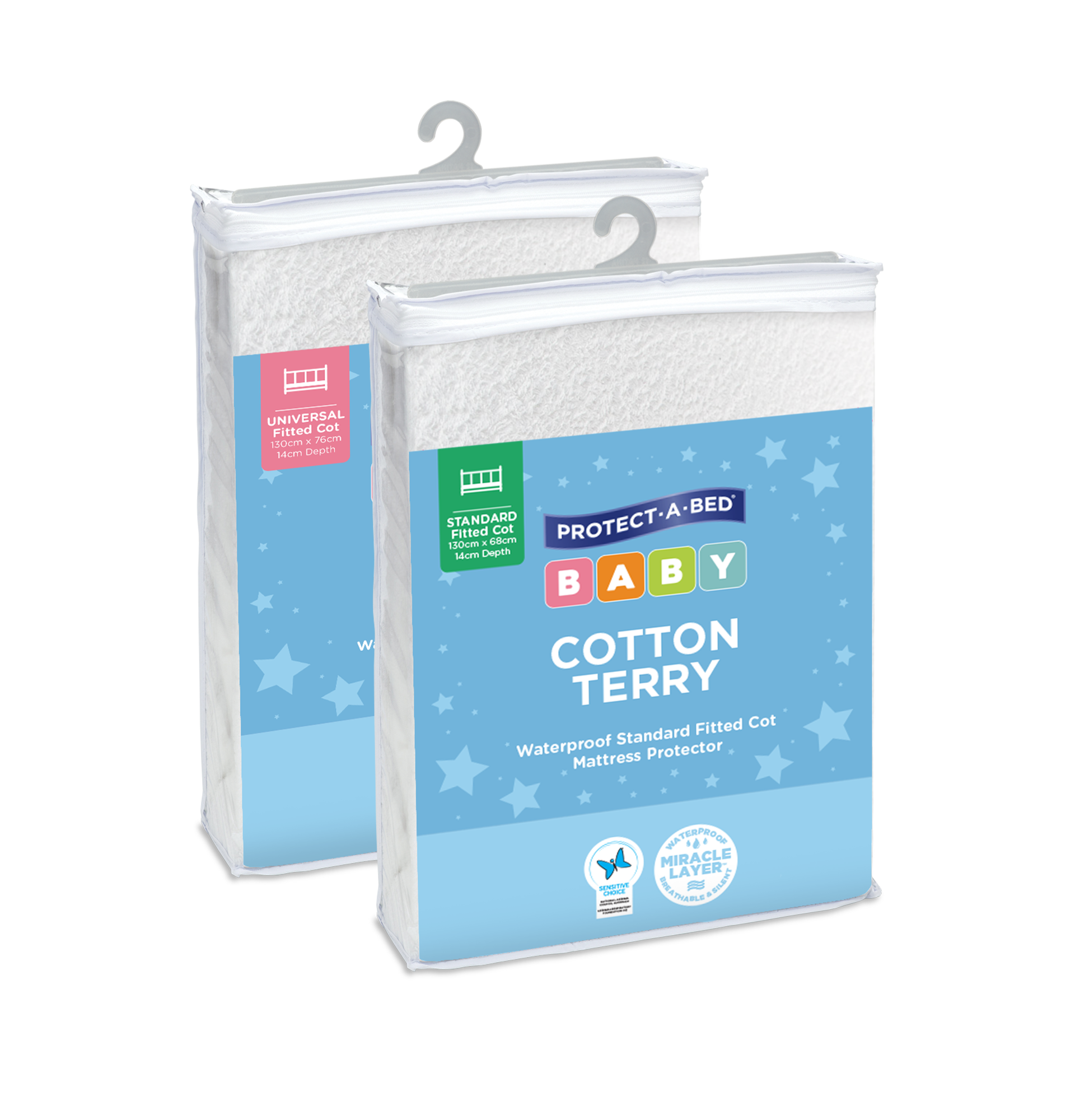 Cotton Terry Fitted Waterproof Cot Mattress Protector